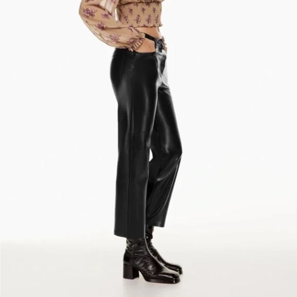 Wilfred The Melina™ Cropped Pant Vegan Leather Cropped Pants Black Size 4 - Picture 4 of 16